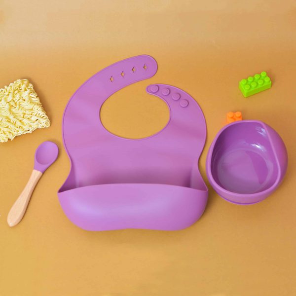 Baby Silicon Bib Bowl Set