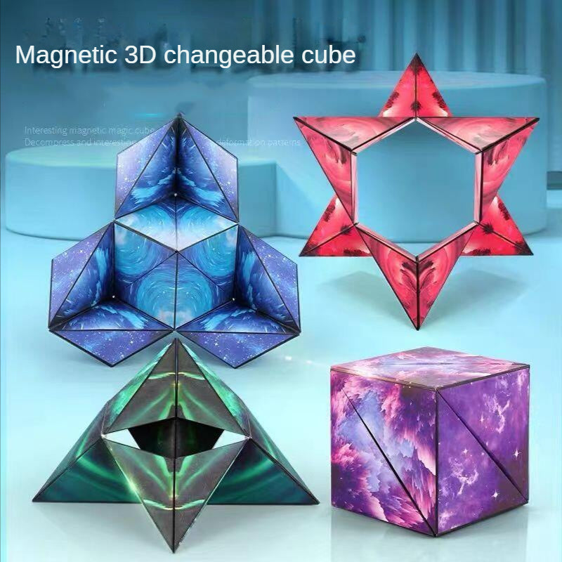 Kidzibo Magic Magnetic Cube, Creates Over 70+ Shapes