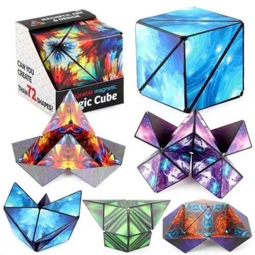 Kidzibo Magic Magnetic Cube, Creates Over 70+ Shapes