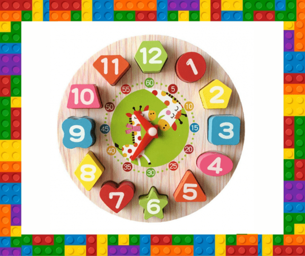 Wooden clock small for kids